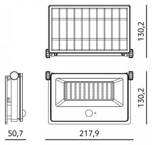 Proiector solar LED cu senzor NCS G2 LED/30W/3,7V 3000/4000/6500K IP54 5200 mAh