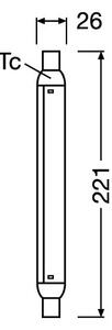 Tub fluorescent LED LINE S15s/4W/230V 2700K - Osram
