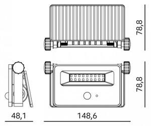 Proiector solar LED cu senzor NCS G2 LED/10W/3,7V 3000/4000/6500K IP54 1800 mAh