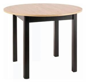 Masa extensibila DANTE, stejar artisan/negru mat, PAL laminat, 102/142