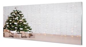 Tablouri pe sticlă Cadouri de Crăciun decorare copac