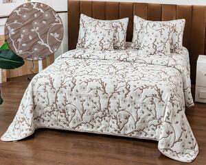 Cuvertura de pat, matlasată, din bumbac, 5 piese, pat dublu, 230x250cm, cu imprimeu, CV5004