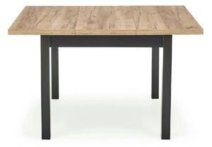 Masa bucatarie extensibila lemn TIAGO, stejar/negru, 90/125x90x77 cm