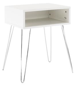 Masuta LAMEJ, alb laminat/metal, 45x35x58 cm