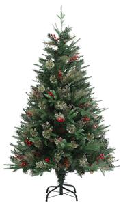 Brad de Crăciun cu conuri de pin, verde, 120 cm, PVC&PE