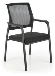 Scaun BERGEN, negru, stofa clasica/metal, 58x60x90 cm