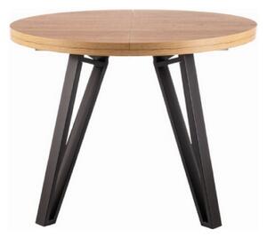 Masa extensibila GALAXY, stejar artisan/negru, PAL, 100-168x100x76 cm
