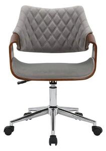 Scaun birou COLT, gri/maro/crom, stofa catifelata/placaj, 58x64x80/90