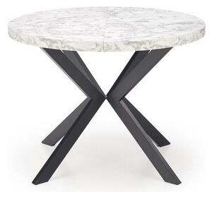 Masa extensibila PERONI, alb/gri/negru, PAL furniruit /otel, 100/250x1