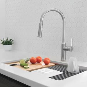 Baterie bucaterie, 6524C, cu pipa extractabila, otel inoxidabil, crom