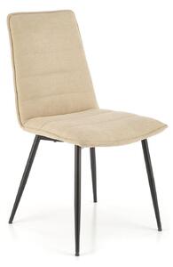 Scaun K493, bej/negru, stofa clasica/metal, 47x60x92 cm