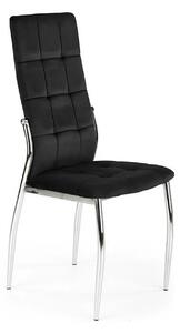 Scaun tapitat K416, negru, stofa catifelata, 43x54x101 cm