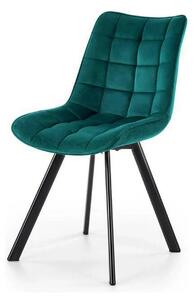 Scaun tapitat stofa K332, turcoaz/negru, 46x61x84 cm