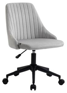 Vinsetto scaun de birou reglabil, catifea, 50x58x77-85cm, gri | AOSOM RO