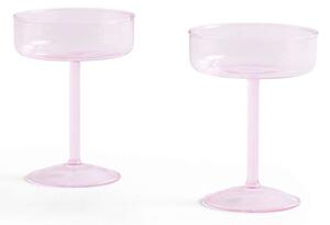 HAY - Tint Coupe Glass Set of 2 Pink HAY