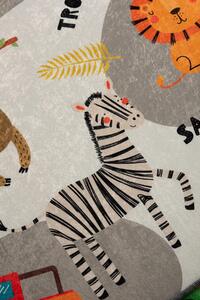 Covor de Copii Wild Safari, Multicolor, 160x100 / 190x140 cm