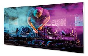 Tablouri pe sticlă DJ console lumini colorate