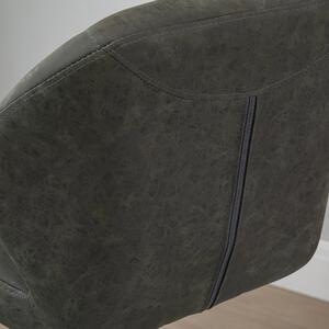 HomCom set 2 scaune bar, inaltime reglabila, piele ecologica gri | Aosom Ro