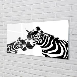 Panouri de sticlă zebră pictat
