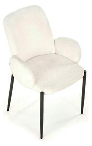 Scaun K477, crem/negru, stofa/metal, 58x58x89 cm