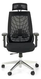 Scaun birou GERONIMO, negru/crom, stofa clasica/metal, 66x67x112/125 c