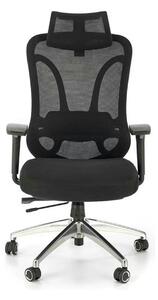 Scaun birou GILBERTO, negru/crom, stofa clasica/metal, 70x64x121/129 c