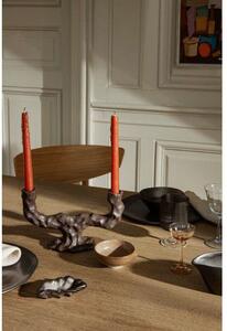 Ferm LIVING - Dito Candle Holder Double Dark Brown ferm LIVING