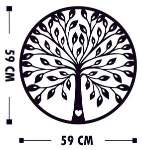 Decoratiune de perete lemn Agac 4, Alb, 58x0,8x58 cm