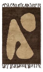 Ferm LIVING - Abstract Rug Small Brown/Off-White
