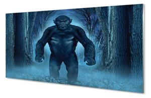 Tablouri pe sticlă Gorilla copaci de pădure