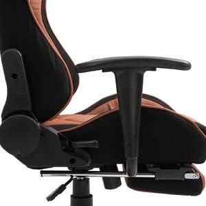 Vinsetto scaun rotativ si ajustabil pentru birou, negru si maro | Aosom Ro