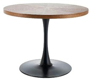 Masa AMADEO, stejar/negru mat, 100x76 cm