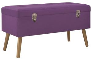 Bancă cu un compartiment de depozitare, violet, 80 cm, catifea
