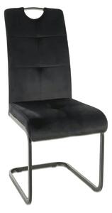 Scaun AXO, negru, stofa catifelata/metal, 43x47x101 cm
