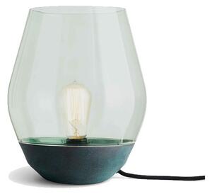 New Works - Bowl Lampă de Masă Verdigrised Copper/Light Green Glasss