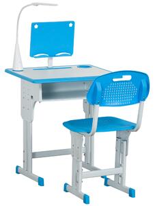 HomCom set banca cu scaun pentru copii 6-12 ani, albastru | AOSOM RO