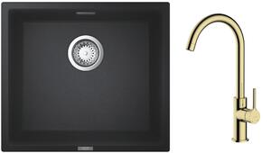 Set chiuvetă din granit Grohe K700 31653AP0, baterie bucătărie Oltens Skafta 35206800