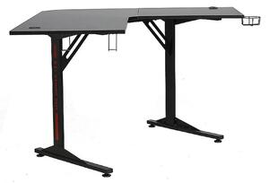Masa birou B-219, negru, PAL/metal, 120x120x76 cm