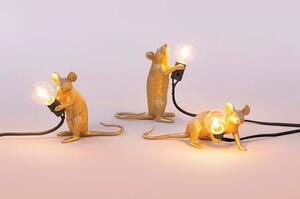 Seletti - Mouse Lamp Mac Sitting Lampă de Masă Gold Seletti