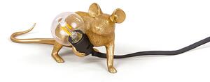 Seletti - Mouse Lamp Lop Lying Down Lampă de Masă Gold Seletti