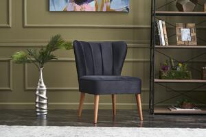 Atelier Del Sofa, Fotoliu fara brate Yakup antracit 65/65/80 cm