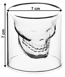 KONDELA Cană termică craniu, 2 buc., 75 ml, HOTCOLDER TIP 32