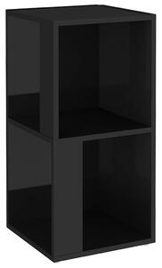 Dulap de colț, negru extralucios, 33x33x67 cm, PAL