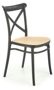 Scaun K512, maro/negru, plastic, 47x51x87 cm