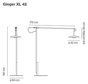 Marset - Ginger XL 42 Lampadar Wenge