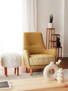 Atelier Del Sofa, Fotoliu Damla galben 75/88/95 cm