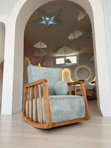 Atelier Del Sofa, Fotoliu tip balansoar Roan albastru 50/72/63 cm