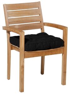 Madison Pernă de scaun saltea Panama, negru, 47x47 cm FLORB223
