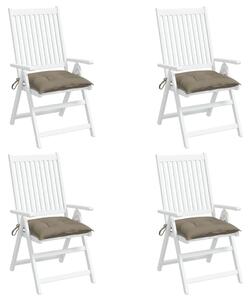Perne de scaun, 4 buc., gri taupe, 40x40x7 cm, textil oxford