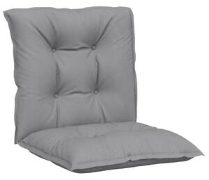 Perne scaun cu spătar scund, 6 buc., gri, 100x50x7 cm, textil